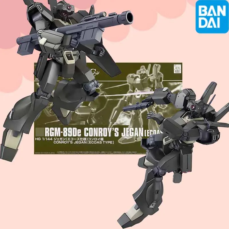 Bandai Officially Licensed GUNDAM HGUC RGM-89De CONROY'S JEGAN nime Action Figure Assembly Model Toys Collectible Model Gifts