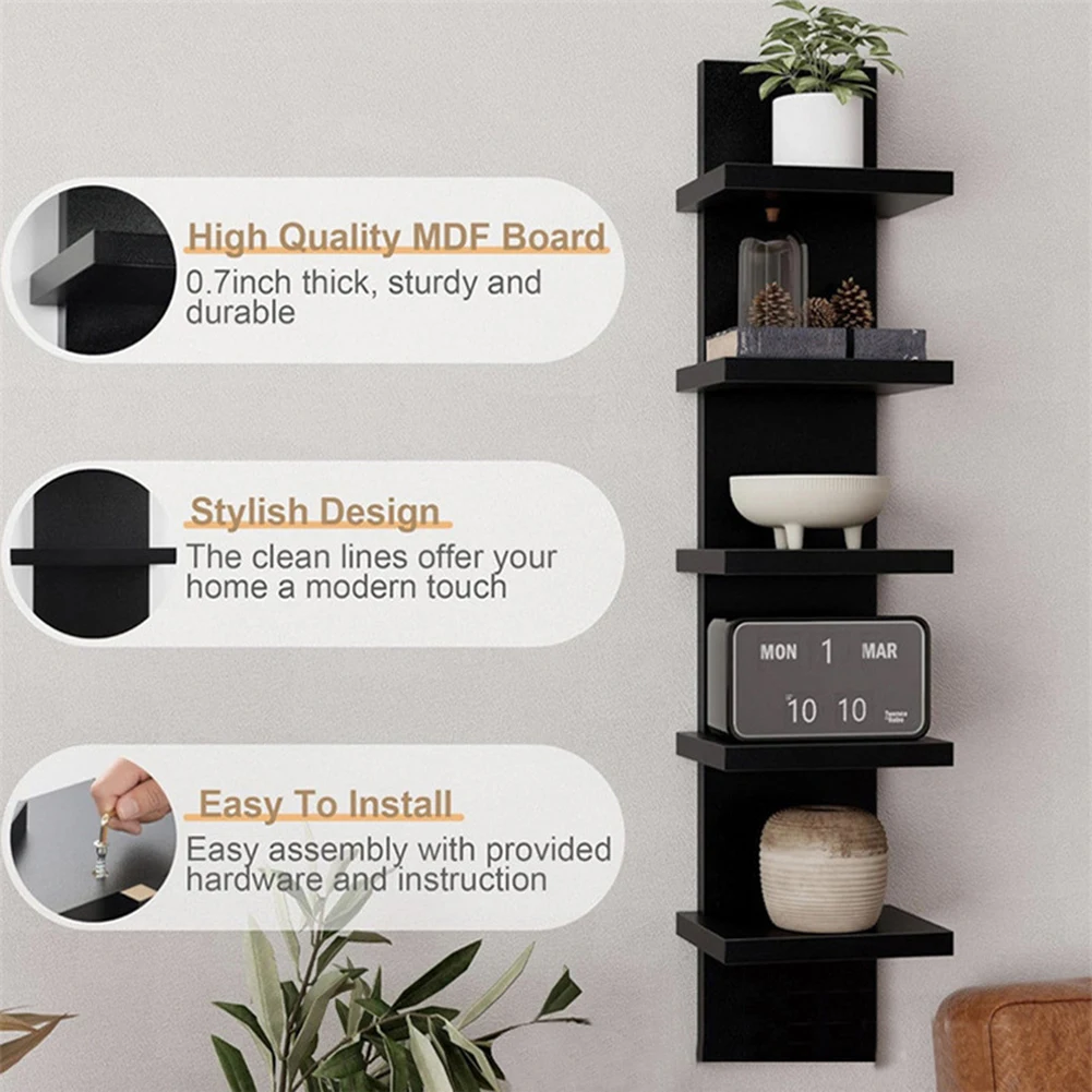 5 Tier Wall-Mounted Bookshelf  - огляд і ціна Bookshelf 5 Tier