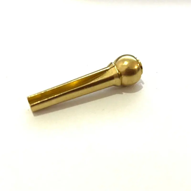 6-Piece Solid Brass Acoustic Guitar Bridge Pins Set Fixed Cone String Pegs for Steel Strings Replacement Hardware Parts
