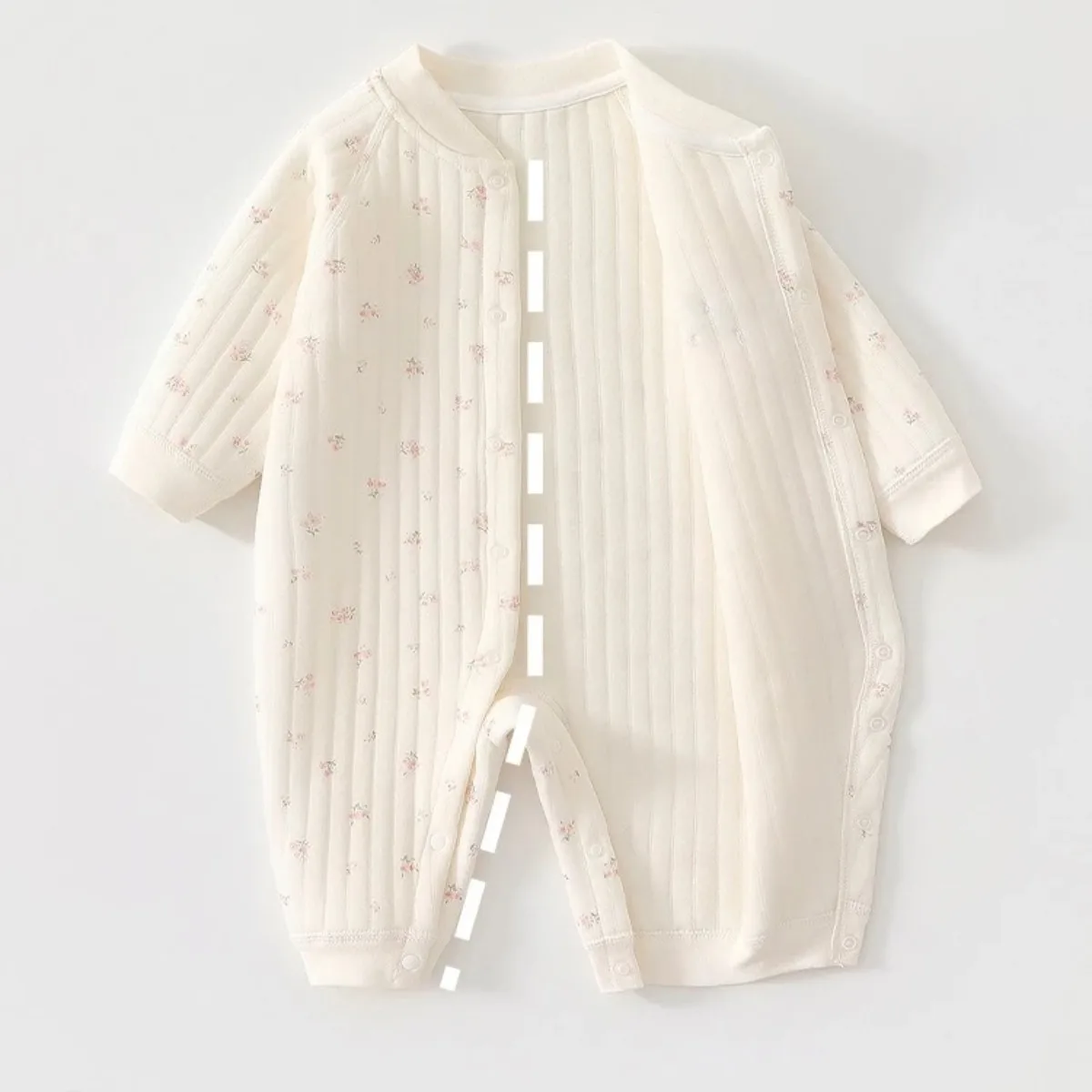 AYNIGIELL بذلة لحديثي الولادة للخريف والشتاء، ملابس أطفال بناتي من القطن الخالص عالية الجودة من عمر 0 إلى 18 شهرًا ملابس خارجية للأطفال الأولاد