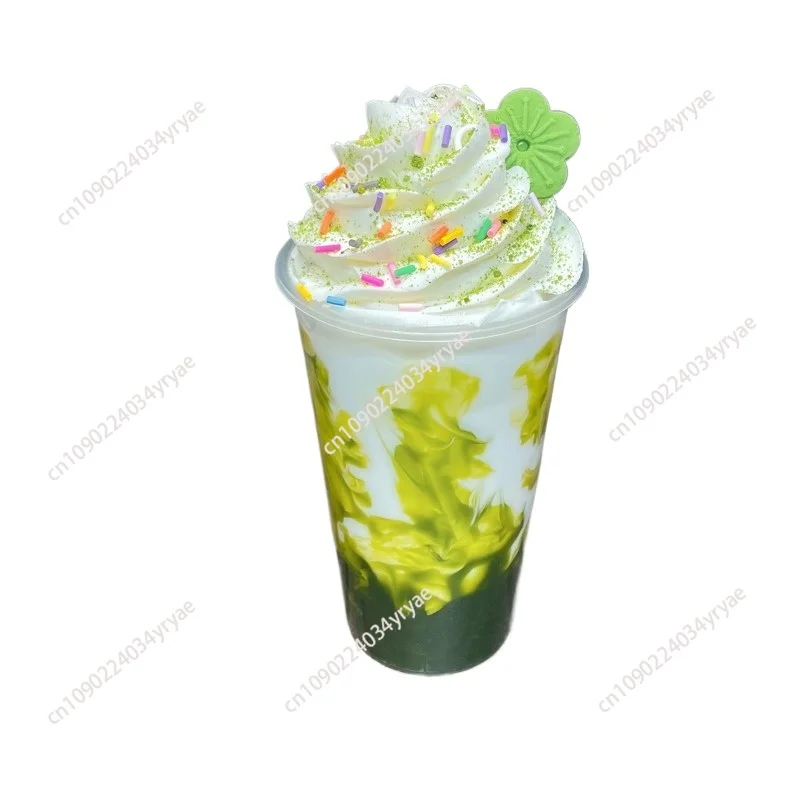 Té de burbujas simulado, helado, Matcha, sabores surtidos, galleta de Chocolate, postre falso de fresa, accesorio de fotografía, modelo de fiesta