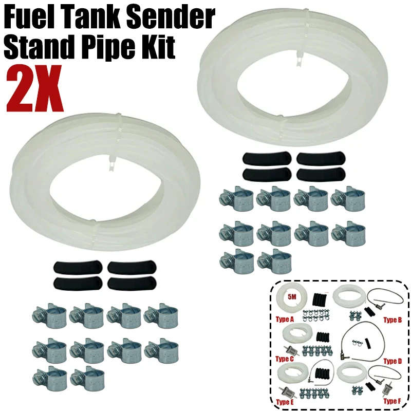 

2X Fuel Tank Standpipe Kit Replaceable Parking Heater Fuel Line Oil Fuel Filter for Eberspacher Webasto Heater Diesel Hose Clip