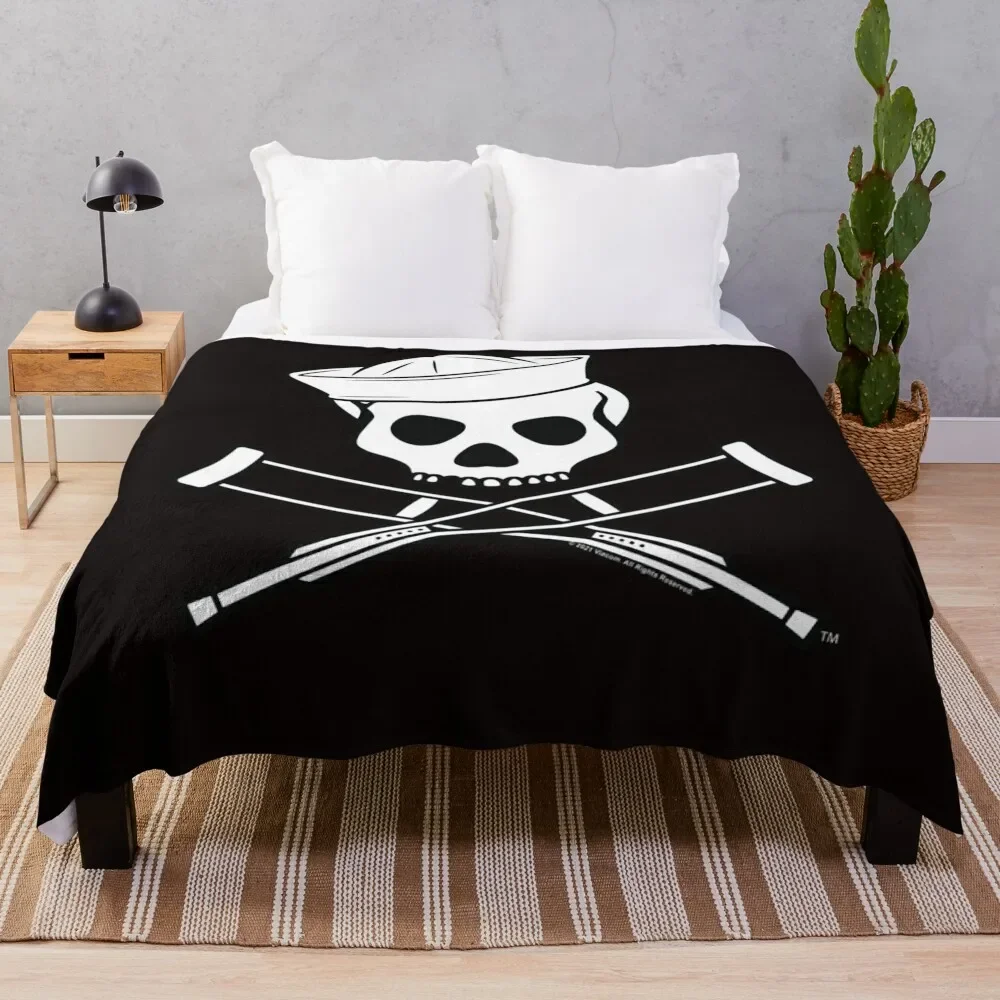 

Jackass Sailor Skull And Crutches Logo Throw Blanket Easy Care Comfortable Blanket for Couch