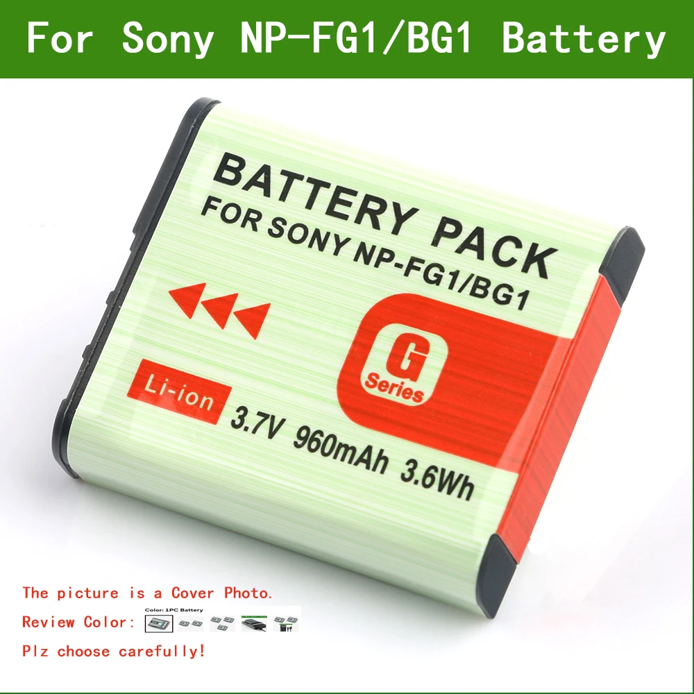 Batería/Cargador para Cámara Digital NP-BG1 NP BG1 FG1 NPBG1 para Sony DSC WX1 WX10 N1 N2 T20 T25 T100 W80 W85 W90 W150 W170 W200