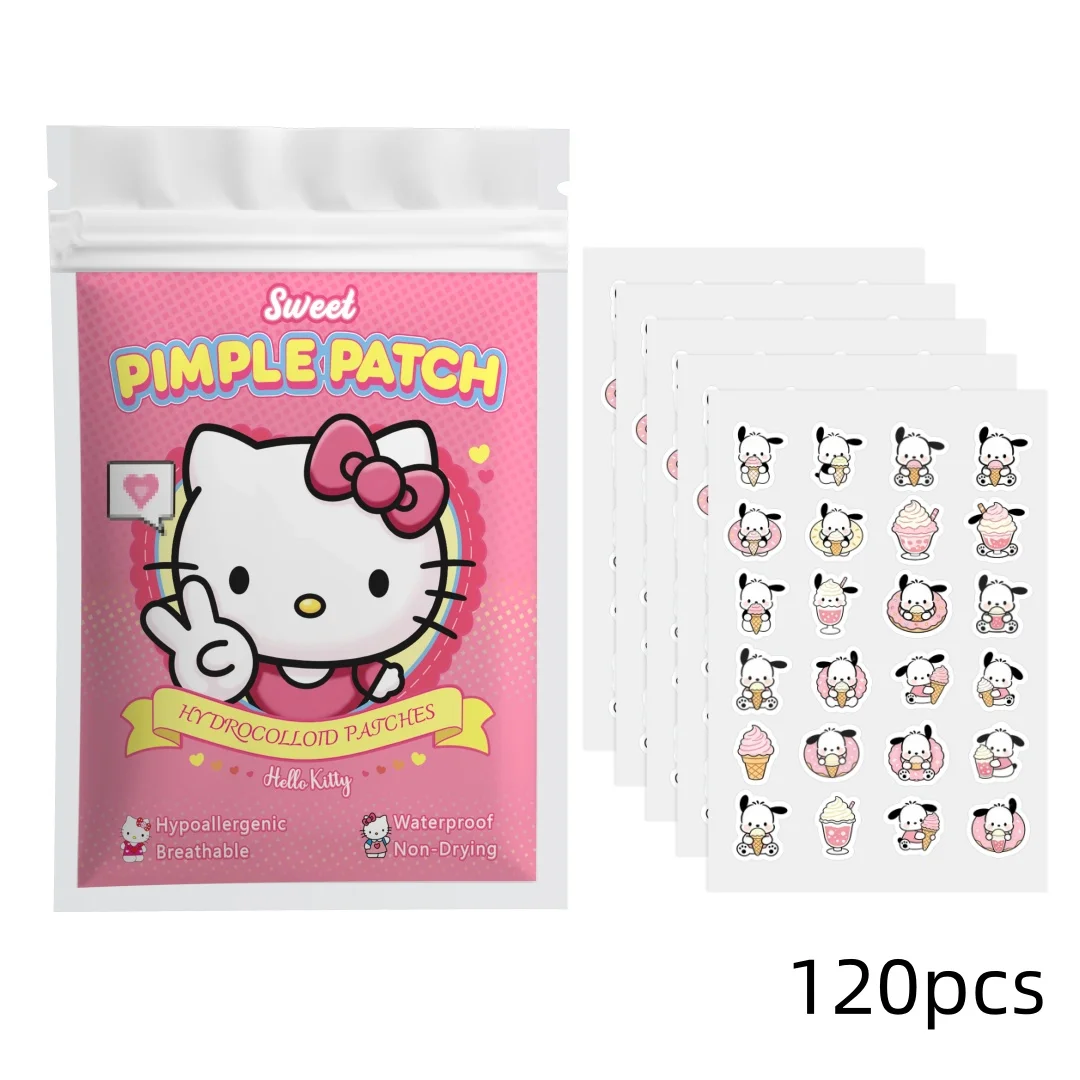 48/120PCS hello kitty Acne patches, facial acne patches, hydrogel acne removal patches, concealer view 4