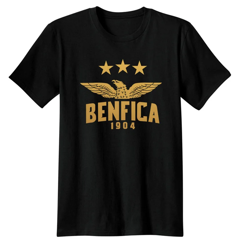 Men Tees Tops Casual Apparel Benfica Portugal T-Shirts Fashion BLACK RED T Shirts men new summer short sleeve drop shipping