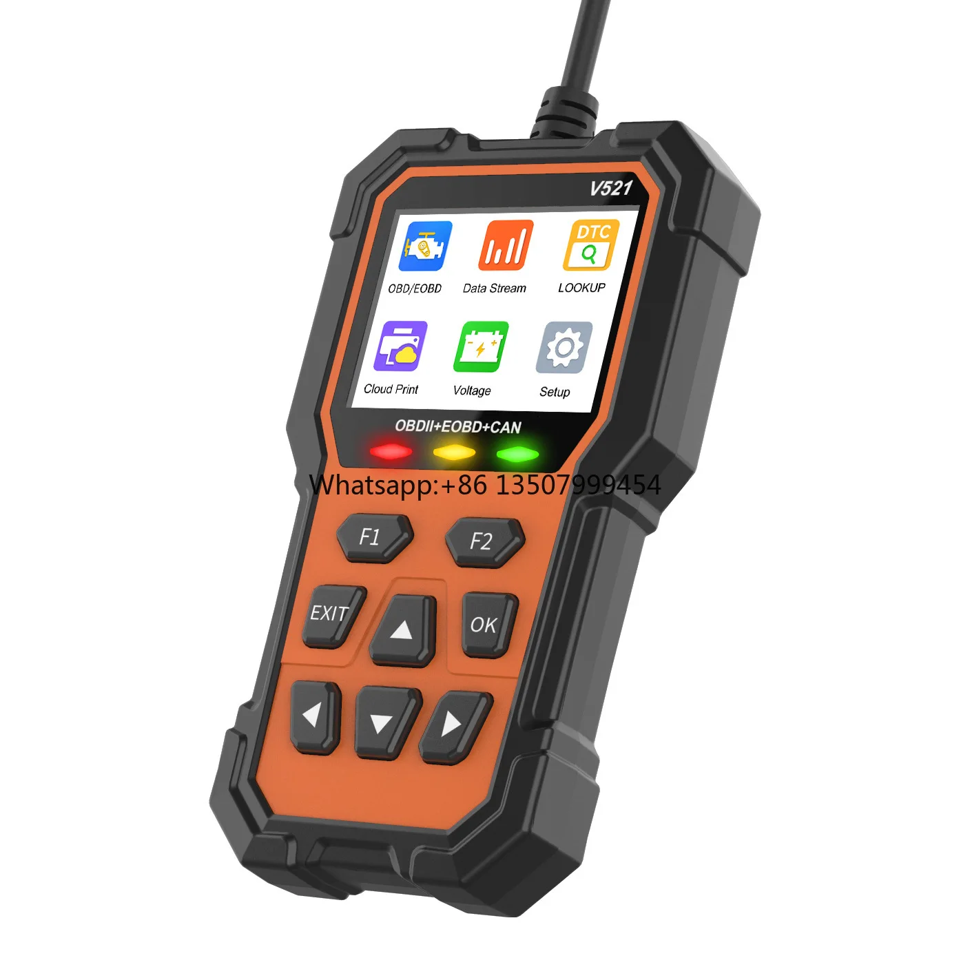 Certified Obd V521 Obd2 Scanner New Upgraded Car Fault Detection and Diagnostic Instrument with ELM327 Model Plastic Cable