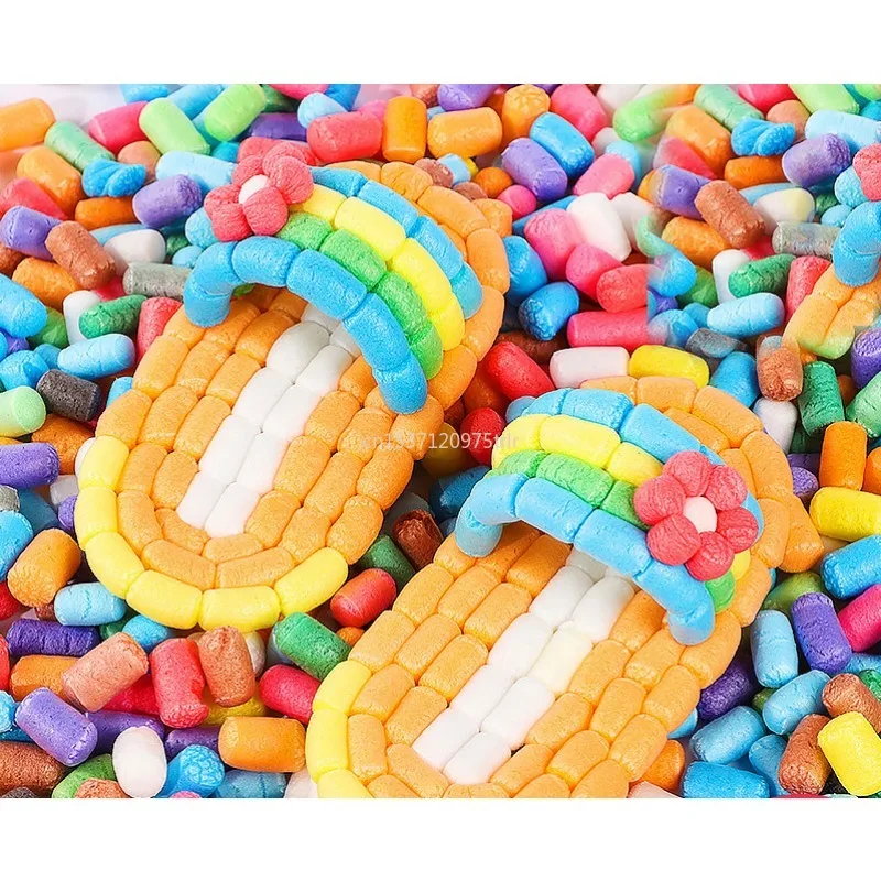 500pcs Magic Multicolor  Corn DIY Art Handmade Toys Building Creative Inspiration Kids Educational Kindergarten School Party