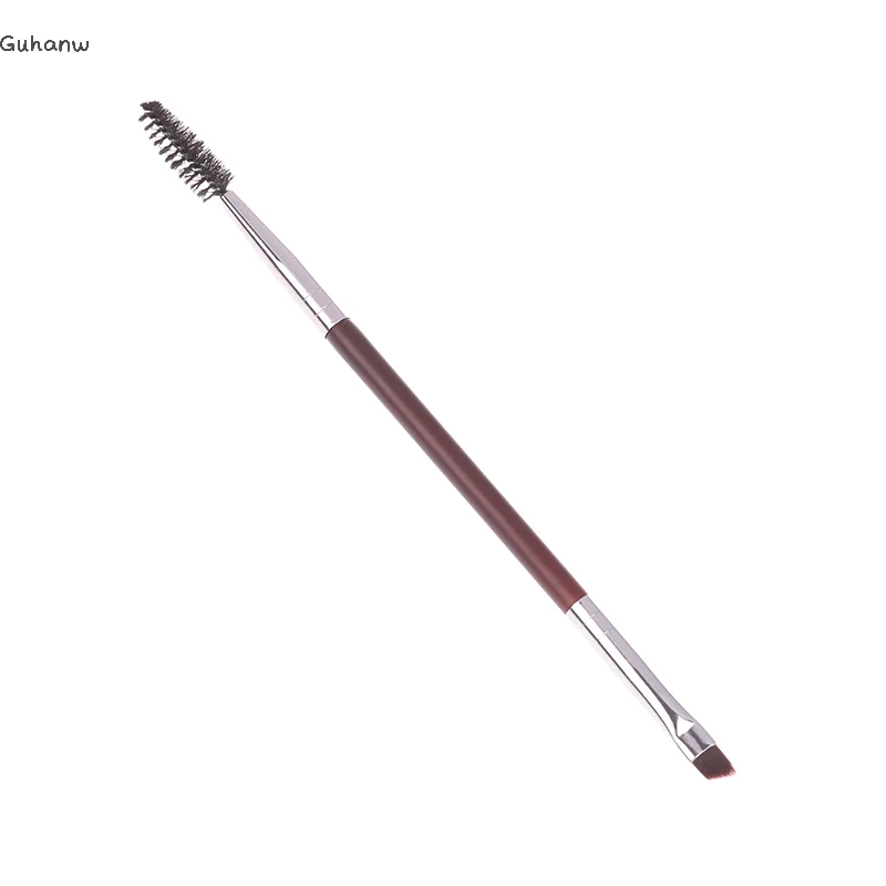 Escova de sobrancelha pente de cílios pincéis de maquiagem dupla extremidade angular escova spoolie 2 em 1 lash sobrancelha escova conjunto ferramenta de maquiagem