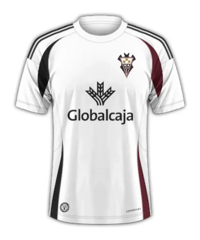 

2025 Summer New Spanish Football Jersey Albacete Jersey Breathable Fast Drying Oversized Daily Casual 3D T-shirt