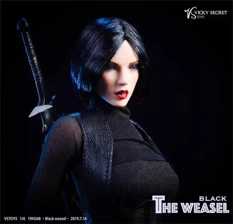 

1/6th Female Soldier Killer Vivid Head Sculpt Carving with Long Hair Toys Model For 12" TBLeague S12D Figure Body VSTOYS 19XG48