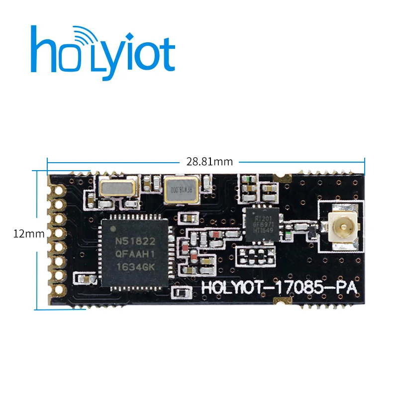 long distance nordic nRF51822 BLE module ibeacon power amplification PCB and IPX antenna