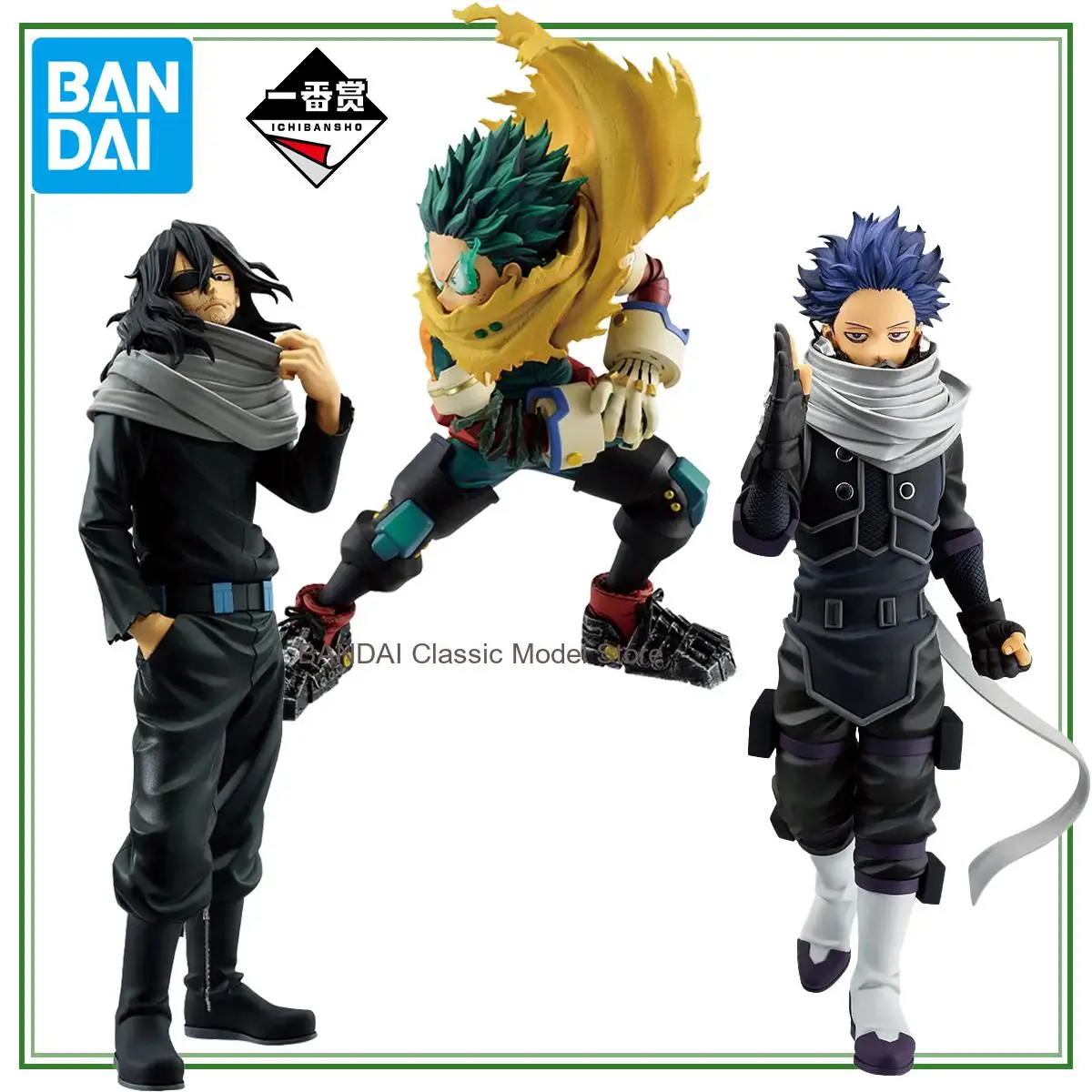 

BANDAI My Hero Academia Ichiban Kuji stand up again Aizawa Shouta Midoriya Izuku Monoma Neito Shinso Hitoshi Action Figures Toys