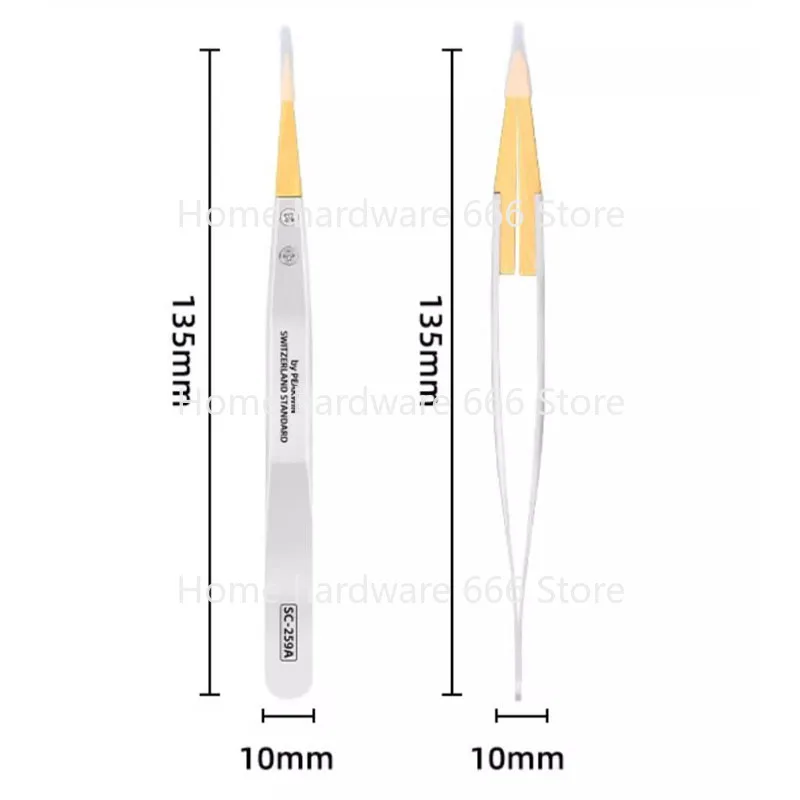 Boxwood Tweezers, Precision Anti-magnetic Tweezers, Insulated, Non-damaging Parts, Watch Repair Tools