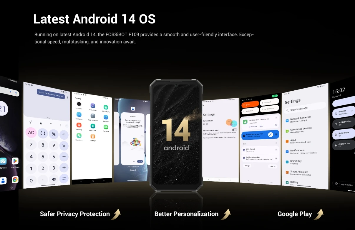 Fossibot F109 Cpu Mt6835V 120Hz 6.745Inch New Cost-Effective 5G Rugged Smartphone 8Gb Ram 256Gb Rom Built for Longevity