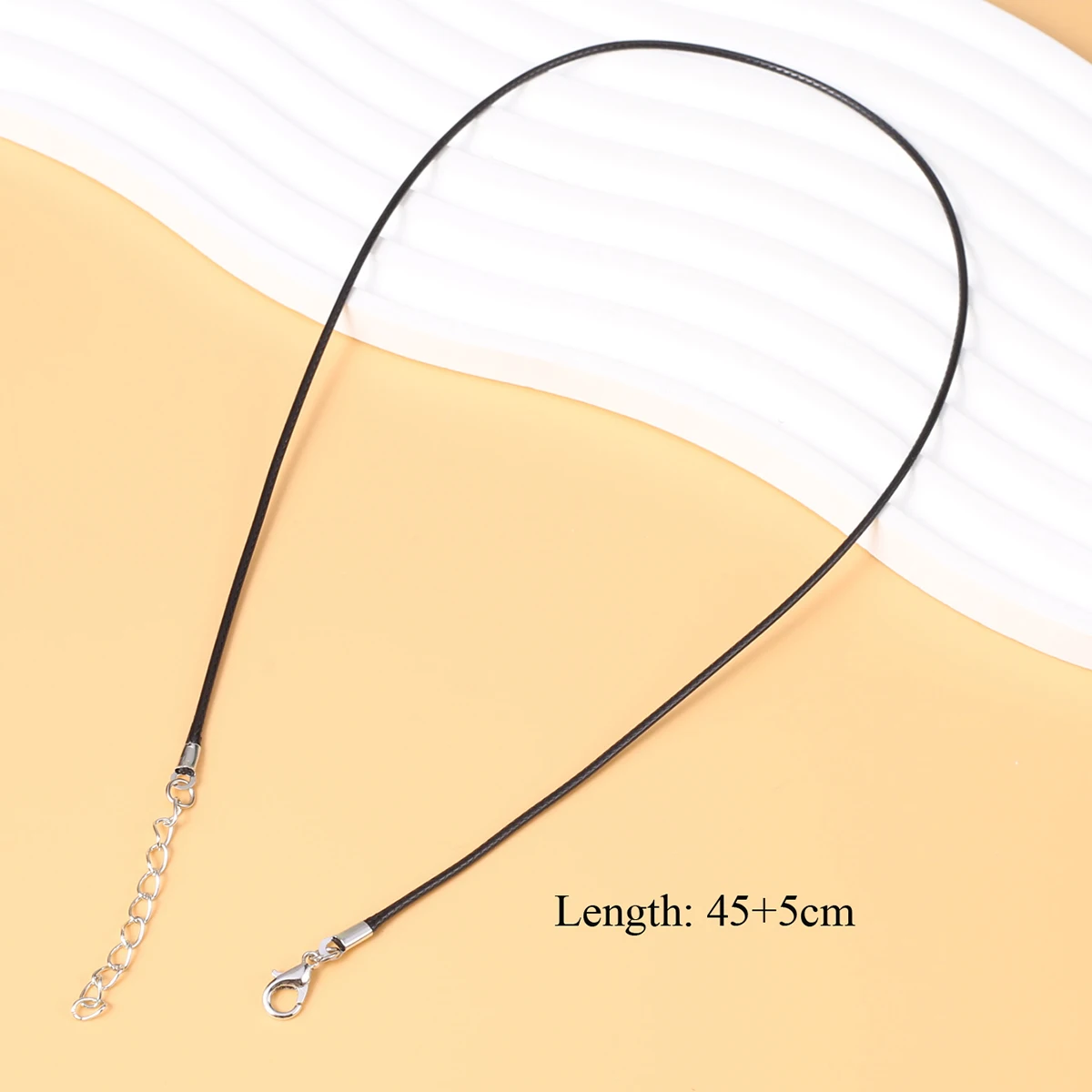 50 Stuks Lederen Ketting Kettingen Armband Koord Gespen Voor Hangers Bulk Gewaxt Touw Ketting String Sieraden Maken Benodigdheden 45Cm