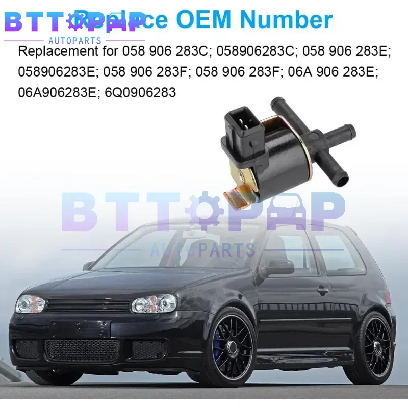 06A906283E Turbo Boost Control Solenoid Valve for Audi TT A4 1.8T quattro 1996-2006 VW Jetta Golf 4 Beetle 058906283C 058906283F