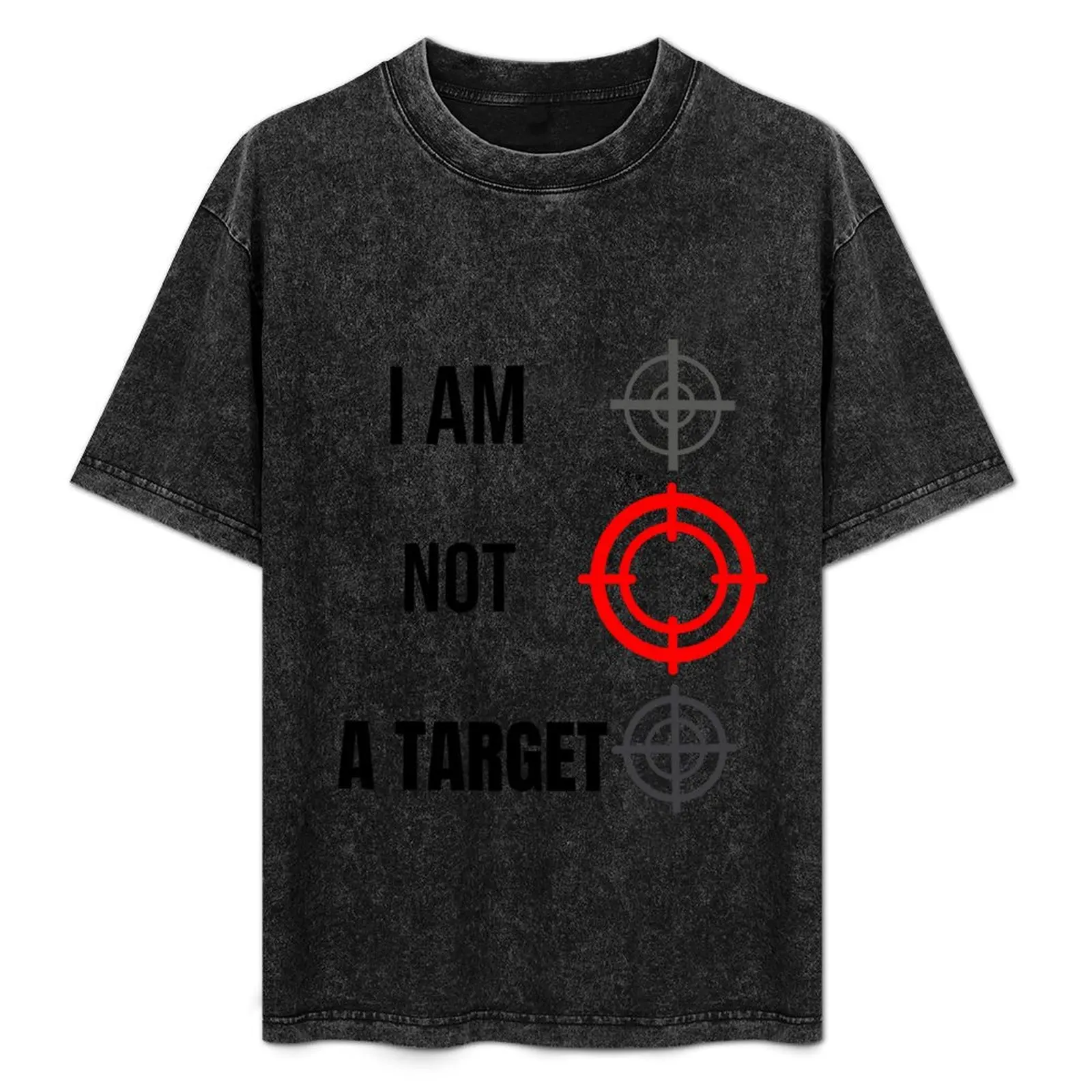 I am not a target shirt T-Shirt Regular Fit Plain Tee Shirt