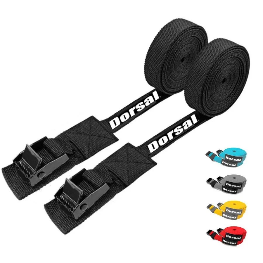 

DORSAL Surfboard Kayak SUP Surf Roof Rack Tie Down Straps 15 FT Set of 2