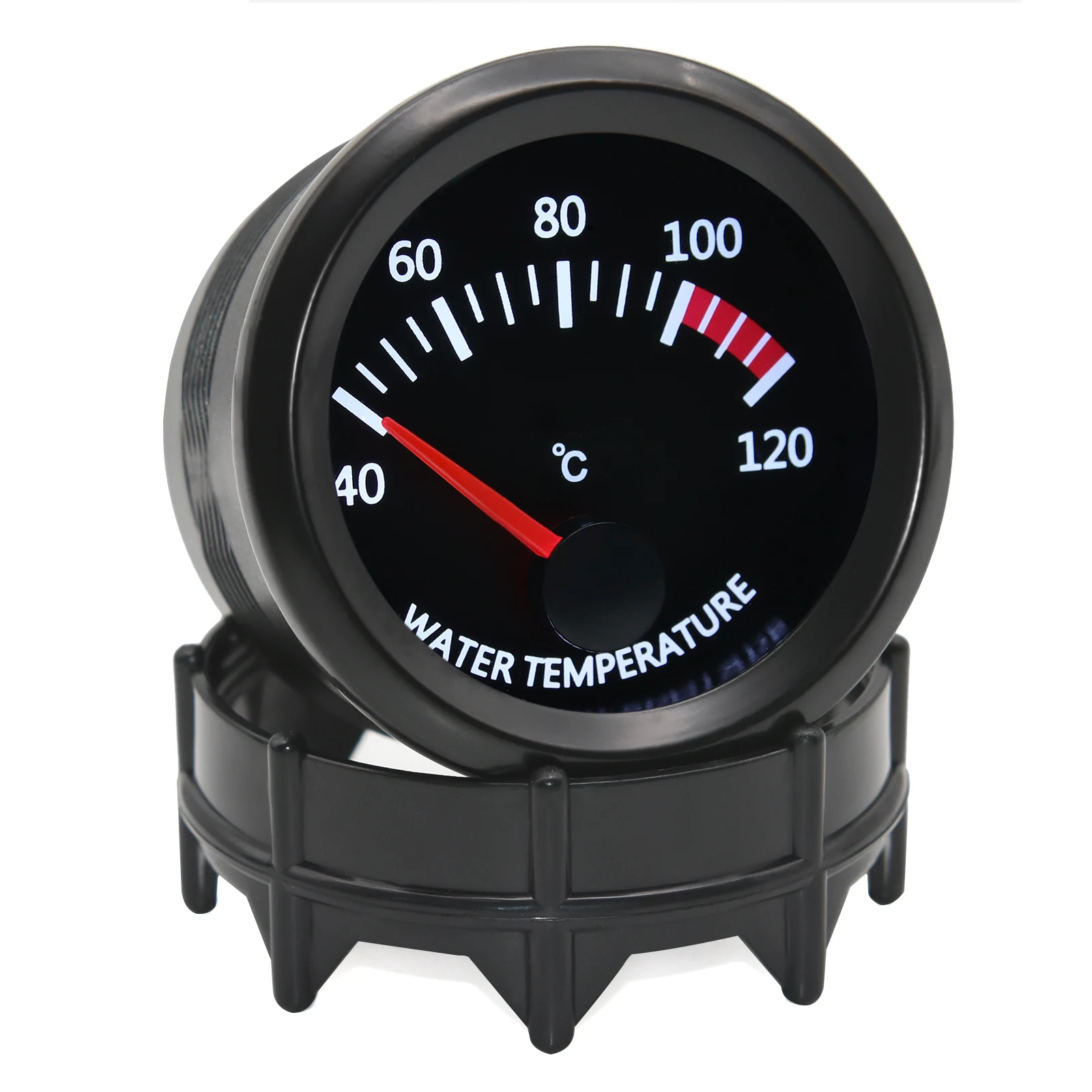 2\'\'52mm Car Water Temperature Gauge 40~120 ℃ With Water Temp Sensor Water Temp Joint Pipe 1/8NPT Sensor Adapter Car Gauge 12V
