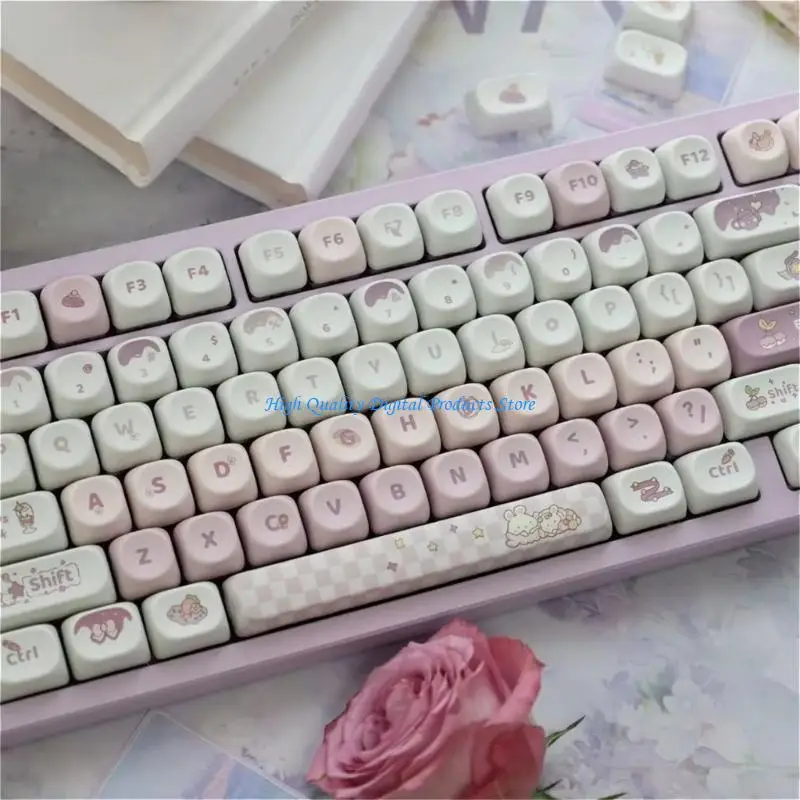 U2JE 136Keys милый кролик профиль MOA Keycap PBT Dye-Sub Cap Cap для 61 96 98