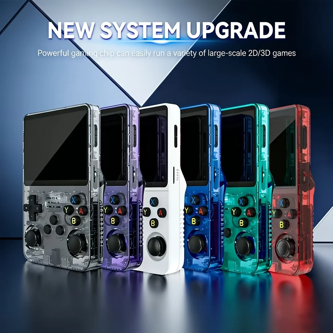 R36S Retro Handheld Console: ArkOS System, 3.5‑inch IPS Screen, 20000+ Built‑in Games, 64GB/128GB Storage, perfect for gamers