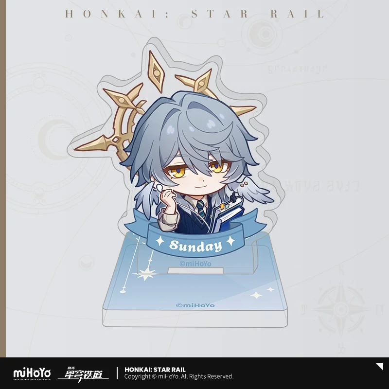 Sunsyea Honkai Star Rail Official Merch miHoYo Original Authentic Nameless Medal Series Acrylic Seal Ornament Sunday Robin