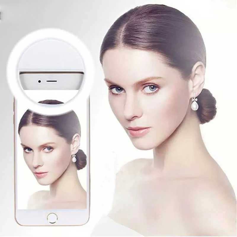 Battery Selfie Light Ring Light LED Photographic Lighting Photo Lamp Video Light Photography Ringlight Photo For iPhone Xiaomi