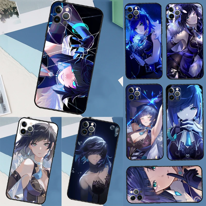 حافظة Yelan Genshin Impact لهاتف iPhone 17 Air 16 15 14 13 11 12 Pro Max 13 mini XR 15 16 Plus 16e غطاء خلفي