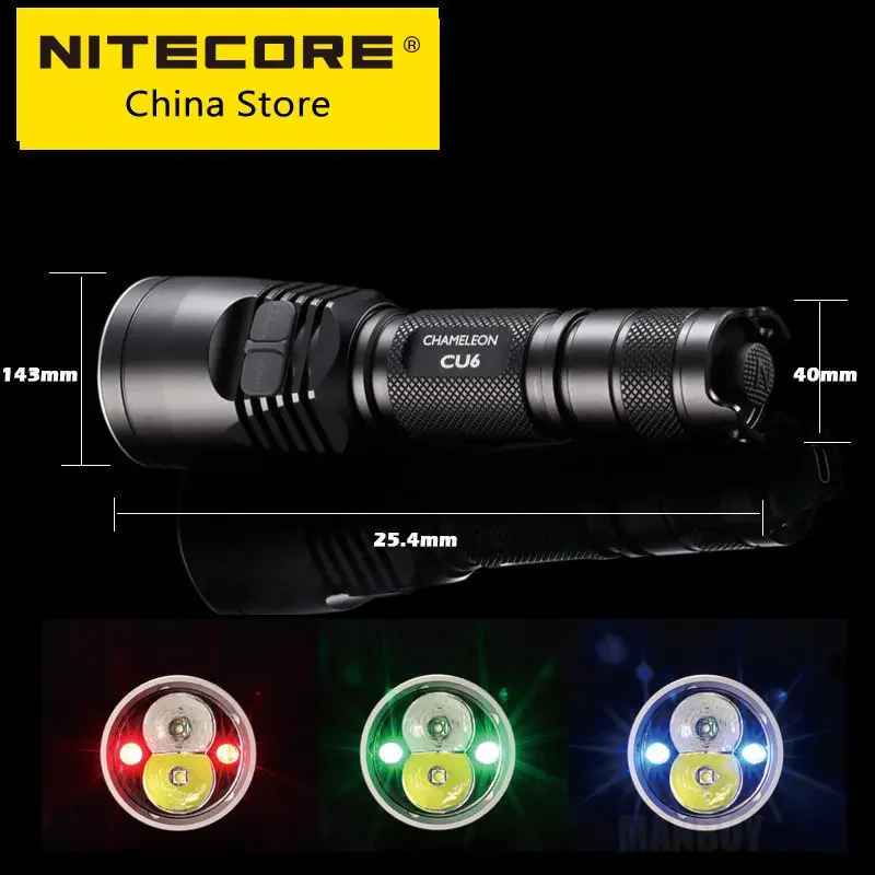 

Оптовая продажа, Ультрафиолетовый фонарь Nitecore CU6 светодиодный 5 светильник source Troch Lamp 3000mw, нм, Военная охота, тактический