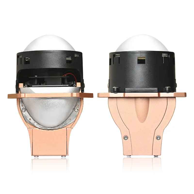 

130W 3-Inch Bi-LED Projector Headlight 12+6 Chips Dual Lens Fisheye Laser Style for Car Motorcycle Penetration Car Accessories