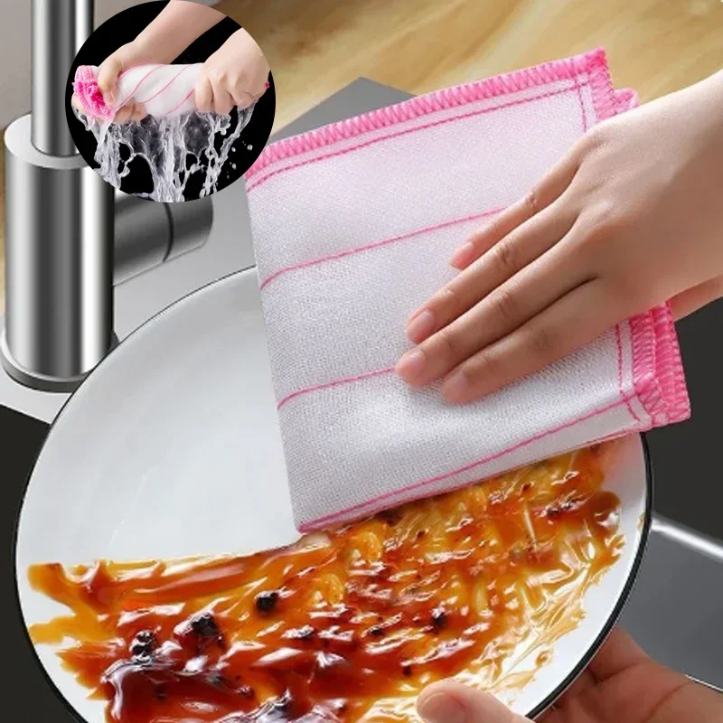 

15-1Pcs Microfiber Cleaning Cloths Super Absorbent Non-woven Rag for Kitchen Dish Washing Cloth Rags Towels Scouring Pads