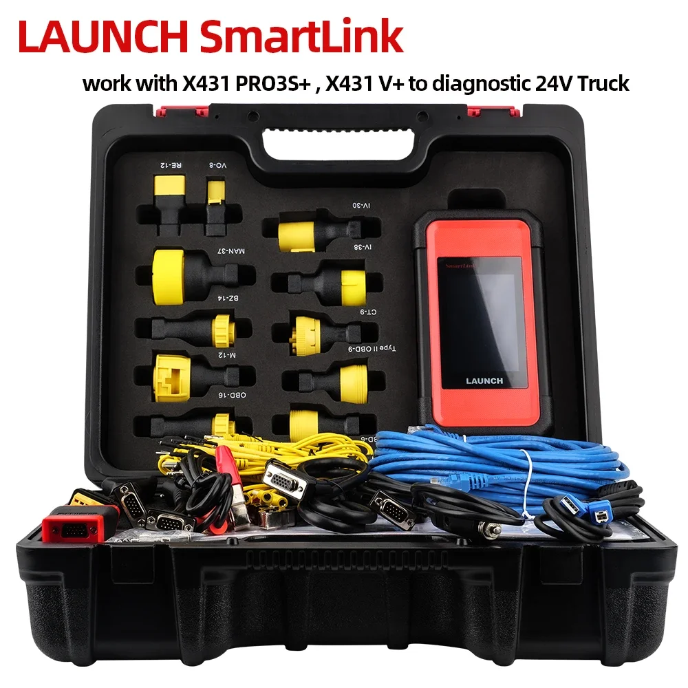 LAUNCH X431 SmartLink C Heavy Duty 24V Truck Full System Diagnostic Tools Support work with X431 V+/X431 PRO3S+