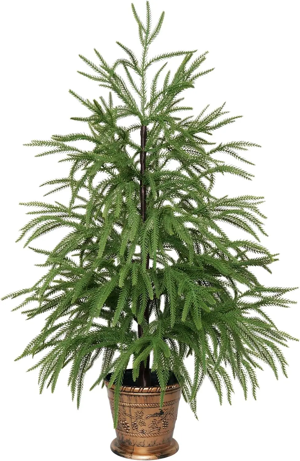 

3ft Norfolk Pine Tree Artificial Faux Potted Christmas Tree for Front Porch Indoor Outdoor Decor