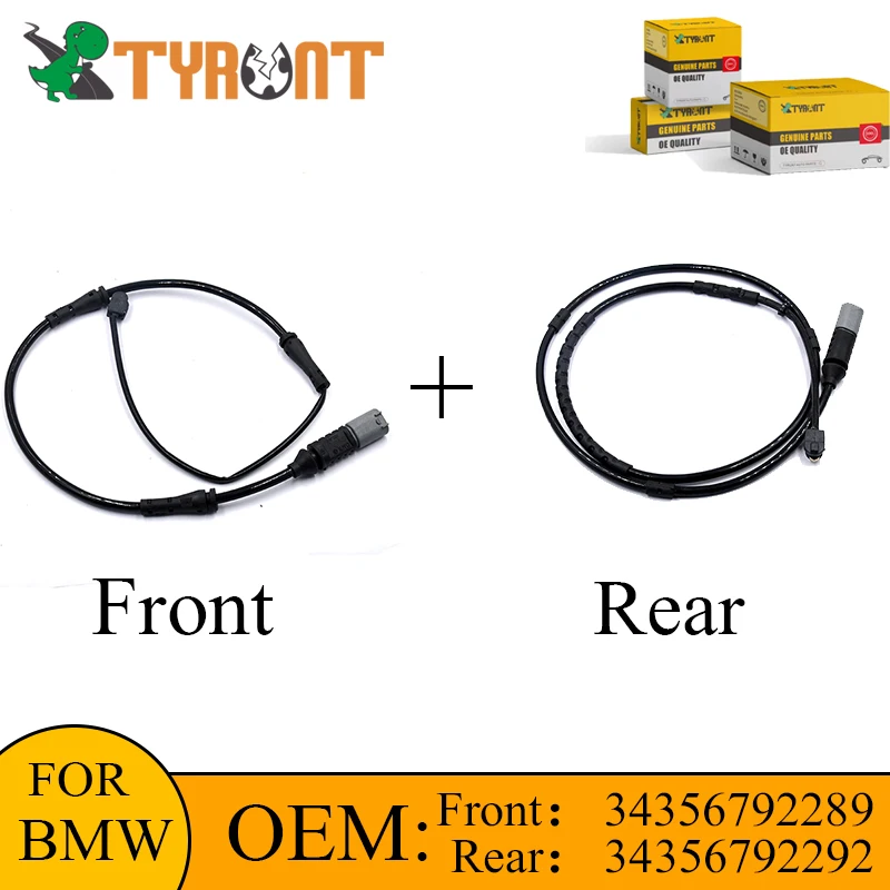 TYRNT Front And Rear Brake Pad Wear Sensor For BMW F20 F21 F22 F30 F32 F34 F36 F87 2-3-4 Series OEM 34356792289 34356792292