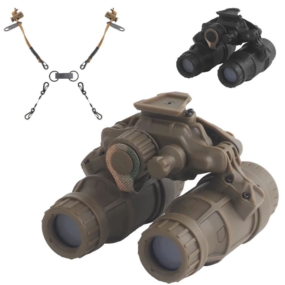 

DTNVS Night Vision Instrument Model Non-Functional Binoculars with Dovetail Mount for Tactical Helmet Hunting Game Prop Black
