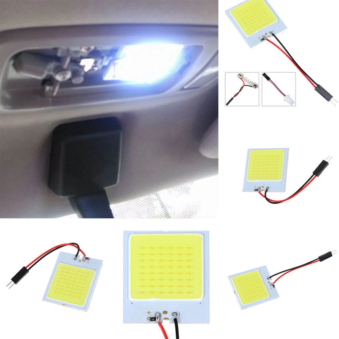 

1PC Car Vehicle T10 4W 48 SMD LED HID Dome Map Light Bulb Interior Panel Lamp Universal Car LED Light Car Accessories