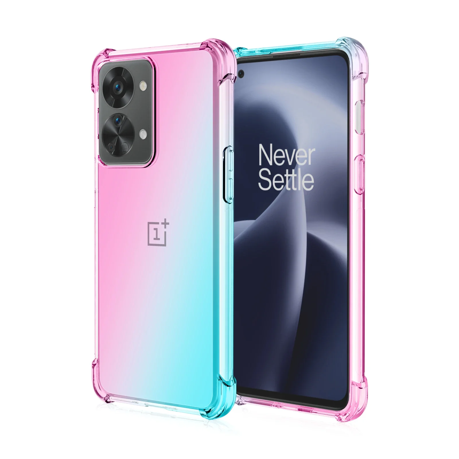 

Case for Oneplus Nord 2T 5G Clear Cute Gradient Slim Anti Scratch Flexible TPU Shockproof Cover for OnePlus Nord 2T 5G Case