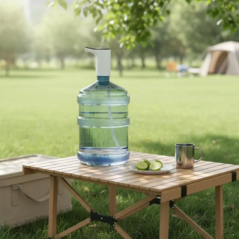 Portable High-Flow Electric Water Pump with Free Accessories Fast Siphon Transfer for Water Jugs Camping Travel Home