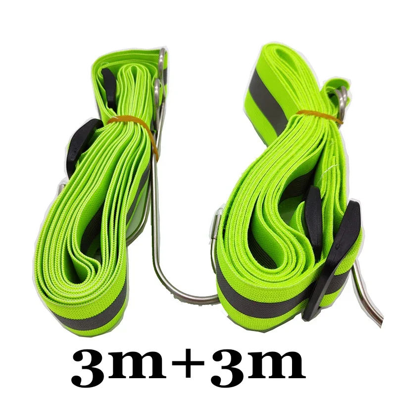 3m/6m Car Covers Elastic Adjustable Reflective Stripe Rope Easy Installation Rope Protect Cover From High Wind Multiple Use