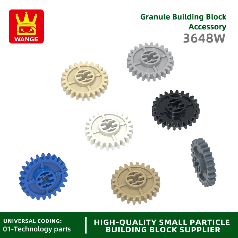 

20 Pcs/lot NO3648W 24Gears Parts 64MM X 24MM Block Moc Color Accessories Compatible with Brick DIY Children's Toy Assembly Parts