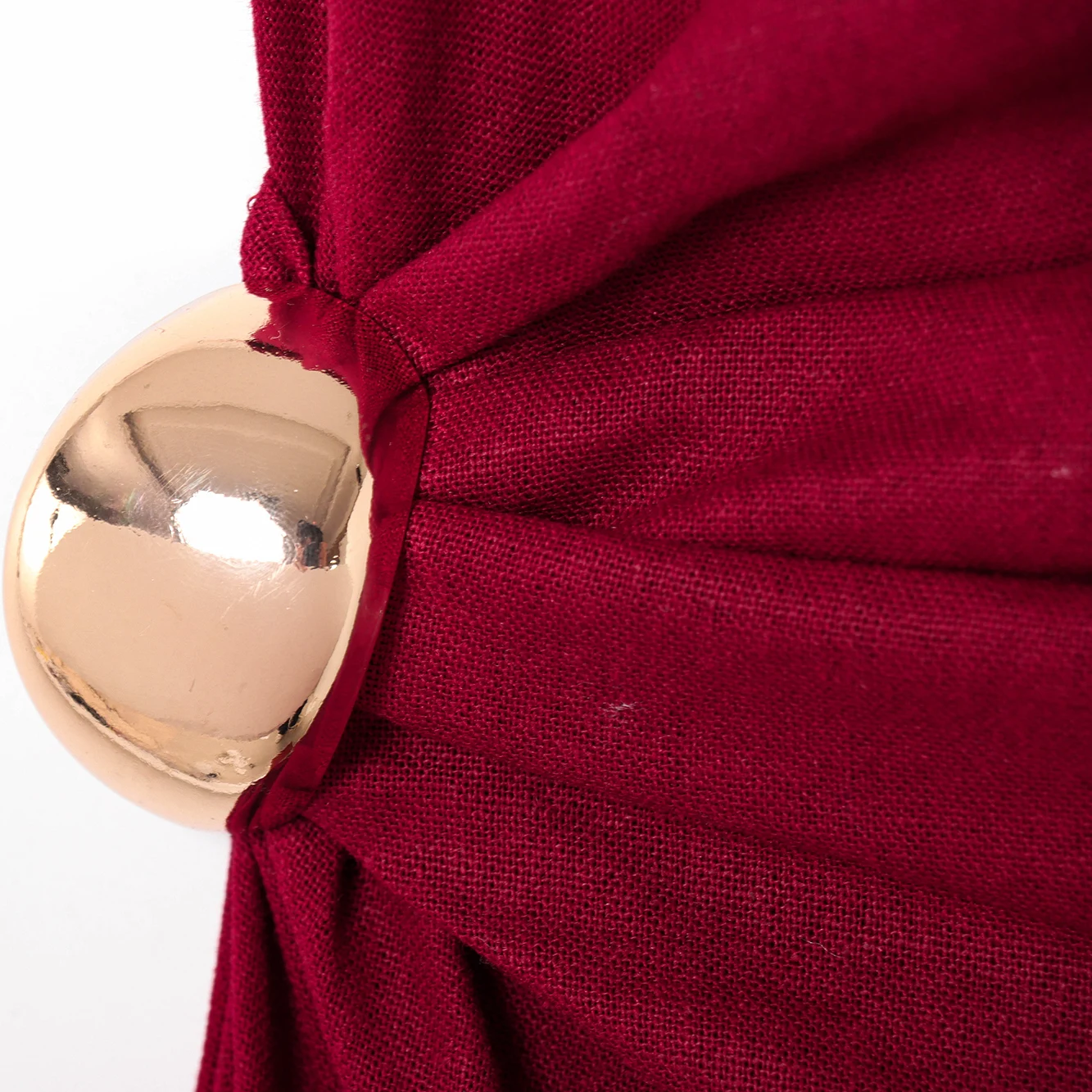 JNLEAOG primavera nueva mujer Sle mezcla de lino plisado Midi Dr Ele Color puro cintura una fibra de poliéster verano Mujer...