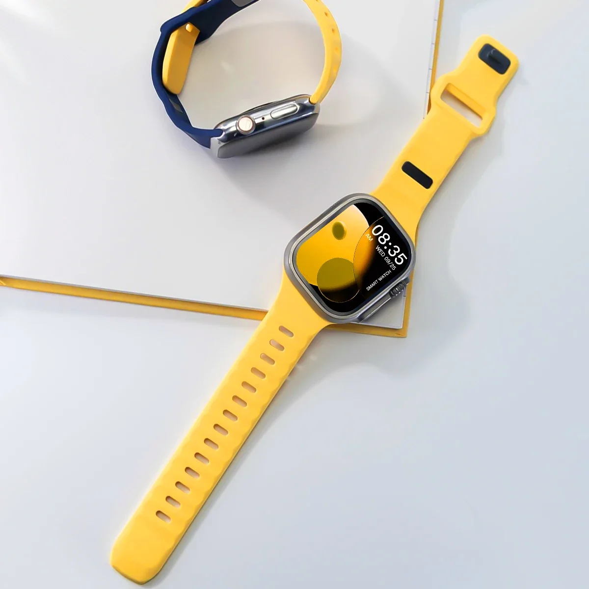 Silikon-Sportarmband für Apple Watch Ultra 3/2 49mm 42 44 38 40 41mm Zweifarbiges Verstellbares Armband für iWatch S11 10 9 8 7 6 SE3 Gürtel – Detail 8