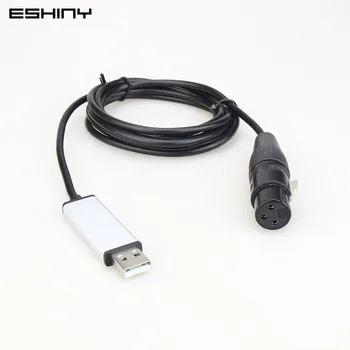 USB to DMX Interface Cable Adapter FTDI RS485 Converter XLR Serial Cable Freestyler QLC PC Stage Lights Support Win MAC OS S5N8