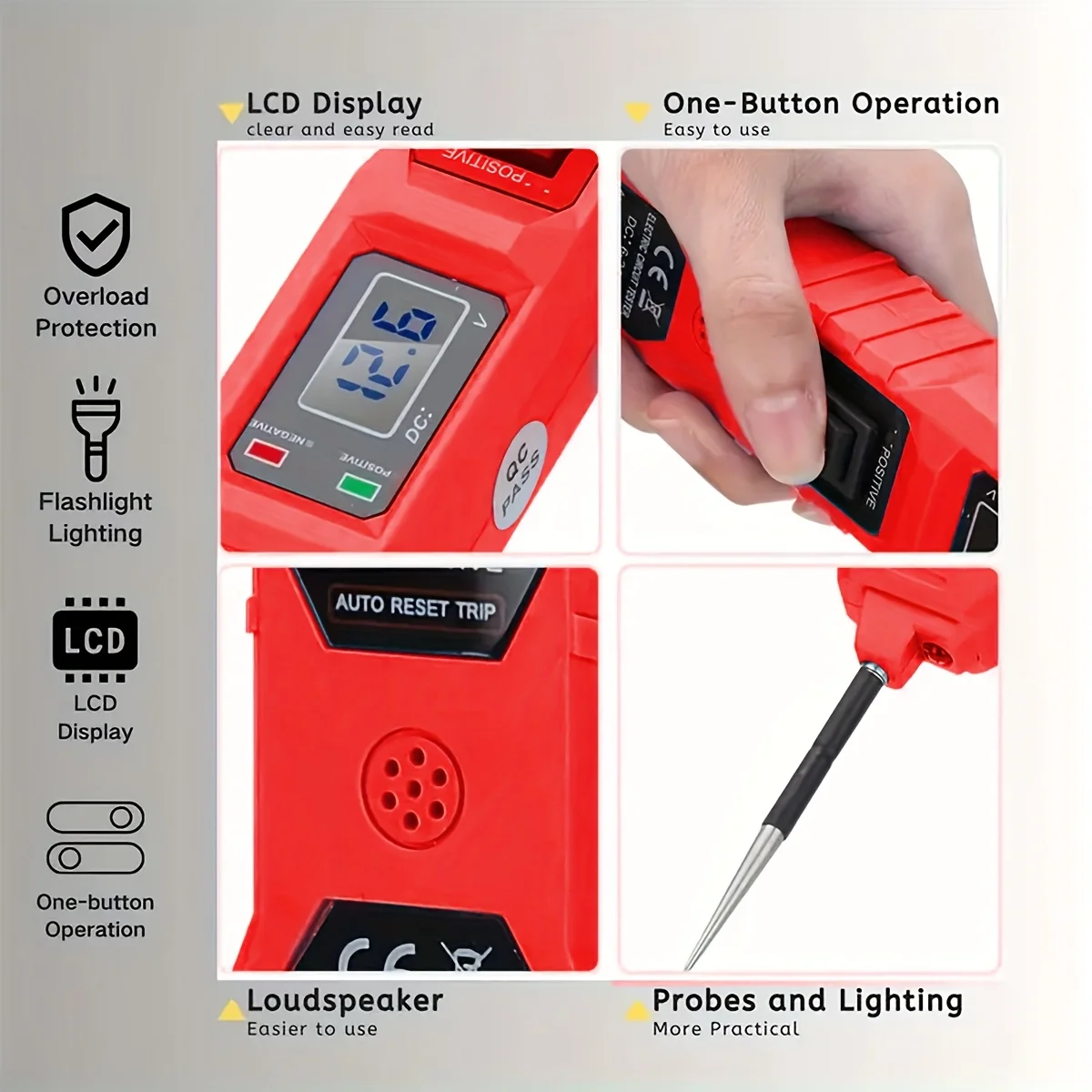 

Smart Car Circuit Tester LED Voltage Display USB Powered Newest Software Version Compatible 3.5-36V DC Vehicles Diagnostic Tool