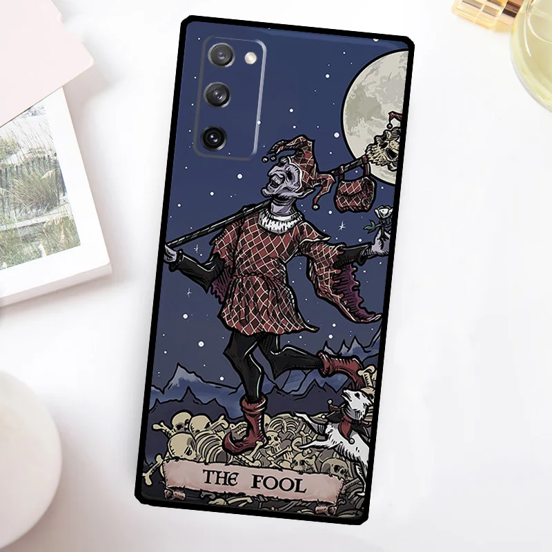 The Hermit Tarot Card Grim Reaper Case For Samsung Galaxy S24 Ultra S21 S22 S23 Plus S20 FE S8 S9 S10 Note 10 20 Ultra Cover