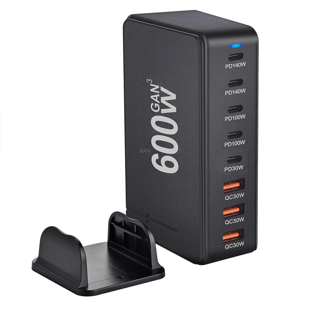 

8-port 600W GaN USB C Fast Charger Type C PD3.1 Adapters Charging Station for iPhone Samsung Xiaomi Huawei Tablet Dropshipping