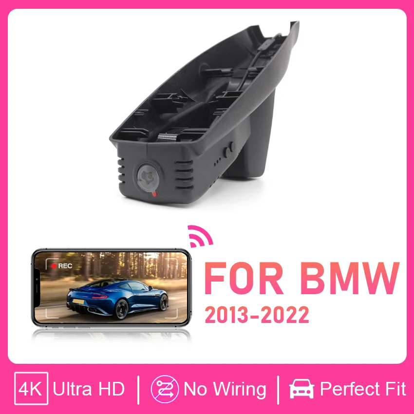 

For BMW I3 I01 2013 2014 2015 2016 2017 2018 2019 2020 2021 2022 Dash Cam 4K Car DVR 2160P Wifi Car Camera Recorder Dashcam