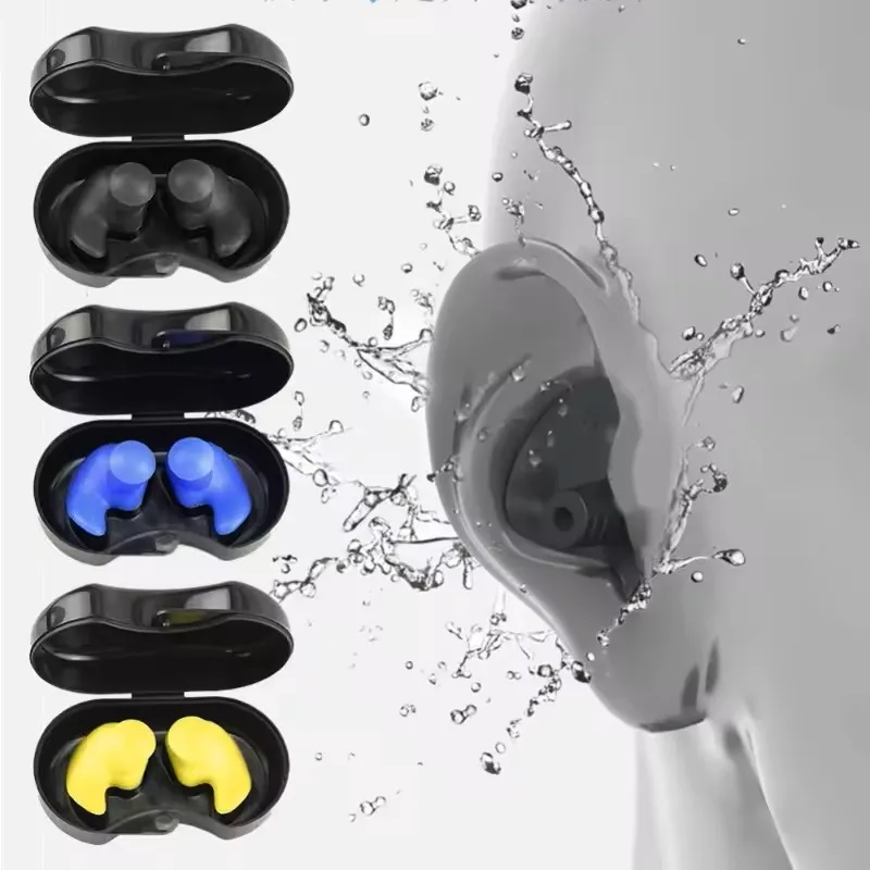 

2PCS Swimming Earplugs Waterproof Reusable Silicone Ear Plugs Diving Sport Plugs For Water Surf Showering Bathing Accessories