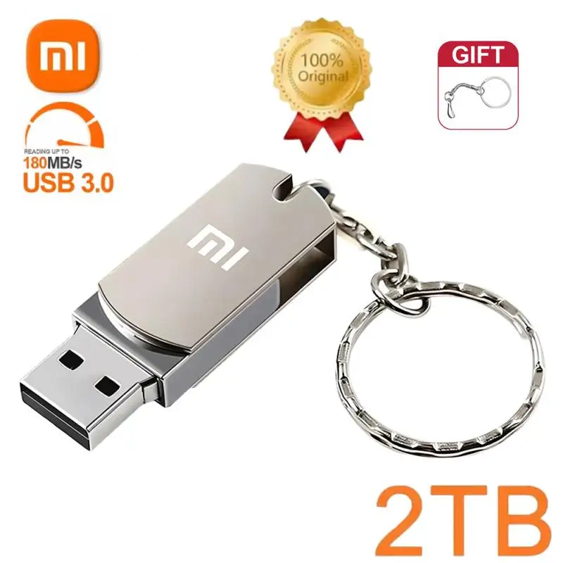 XIAOMI 2TB OTG 1024GB 64GB, Flash Drive logam 2TB, stik memori Tipe C kapasitas 3.0 512gb 1TB